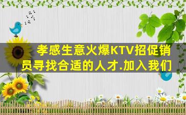 孝感生意火爆KTV招促销员寻找合适的人才.加入我们